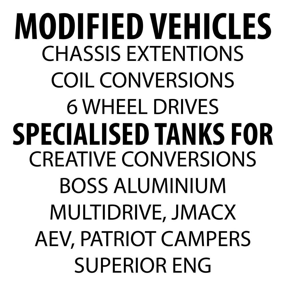 TOYOTA LANDCRUISER - 78 SERIES TROOPIE (2007-PRESENT) - MODIFIED VEHICLE FUEL TANK RANGE -  FUEL TANK